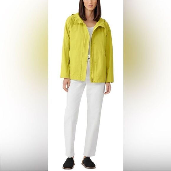 Eileen Fisher Women's Yellow Hooded Jacket, XL - Picture 4 of 16